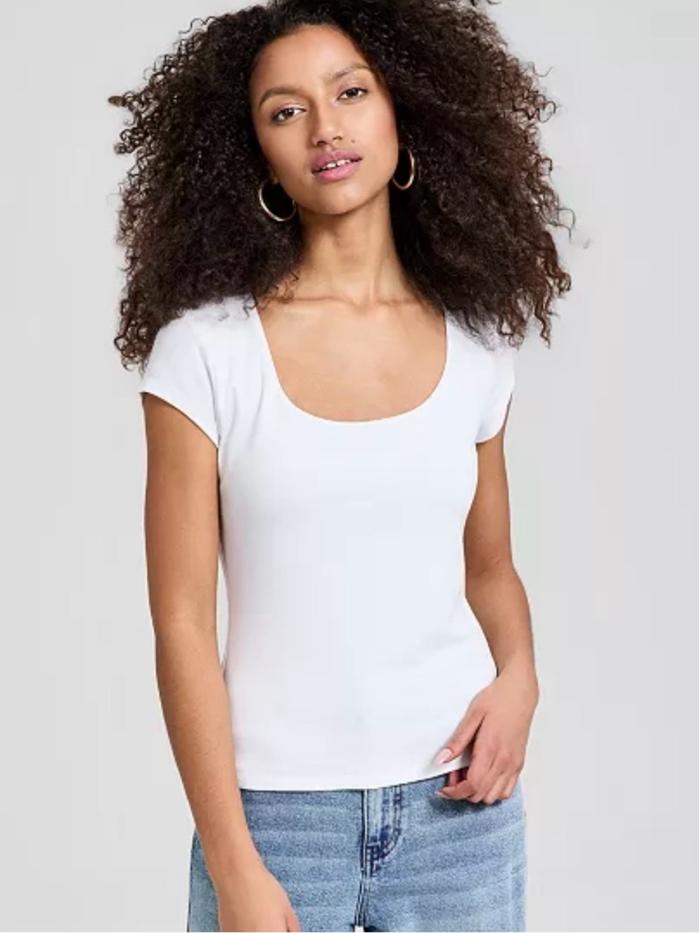 And Now This Women’s Scoop Neck Cap Sleeve Top - Light Lavender